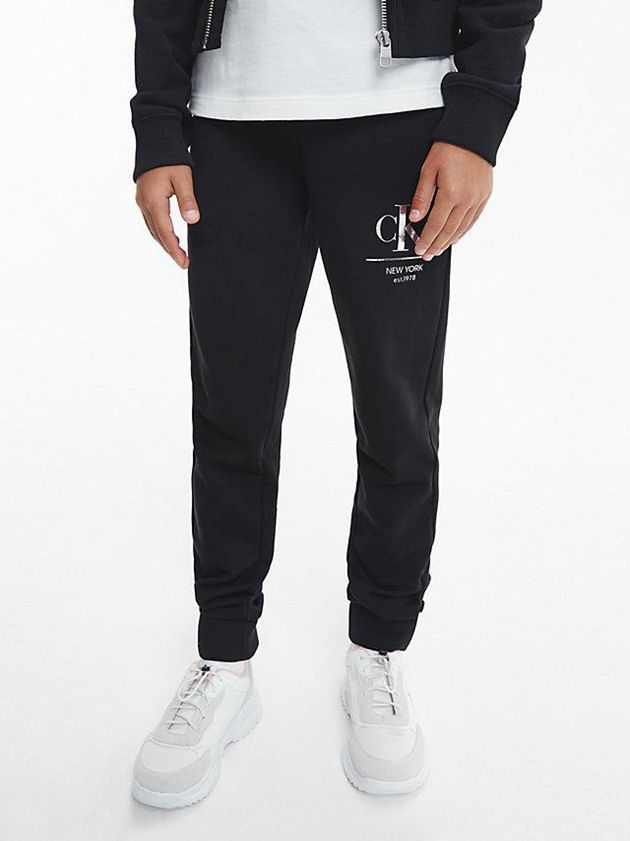 Calvin Klein USA Logo Girls Joggers Black 0138247-OJ